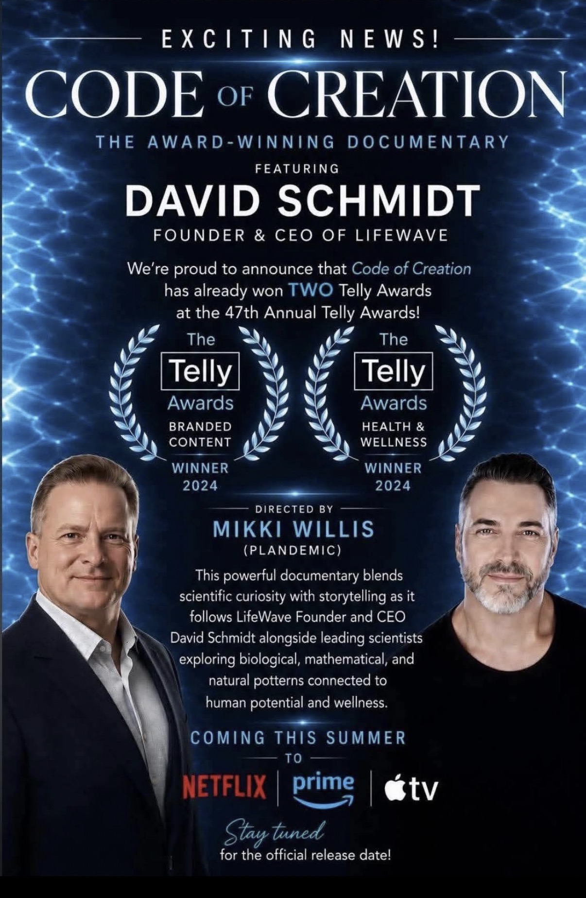 Code of Creation — Award-winning documentary featuring David Schmidt, Founder & CEO of LifeWave