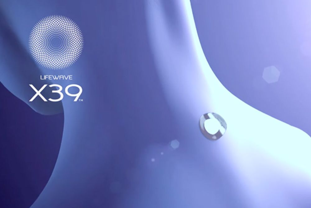 LifeWave X39 phototherapy patch placed on the back of the neck