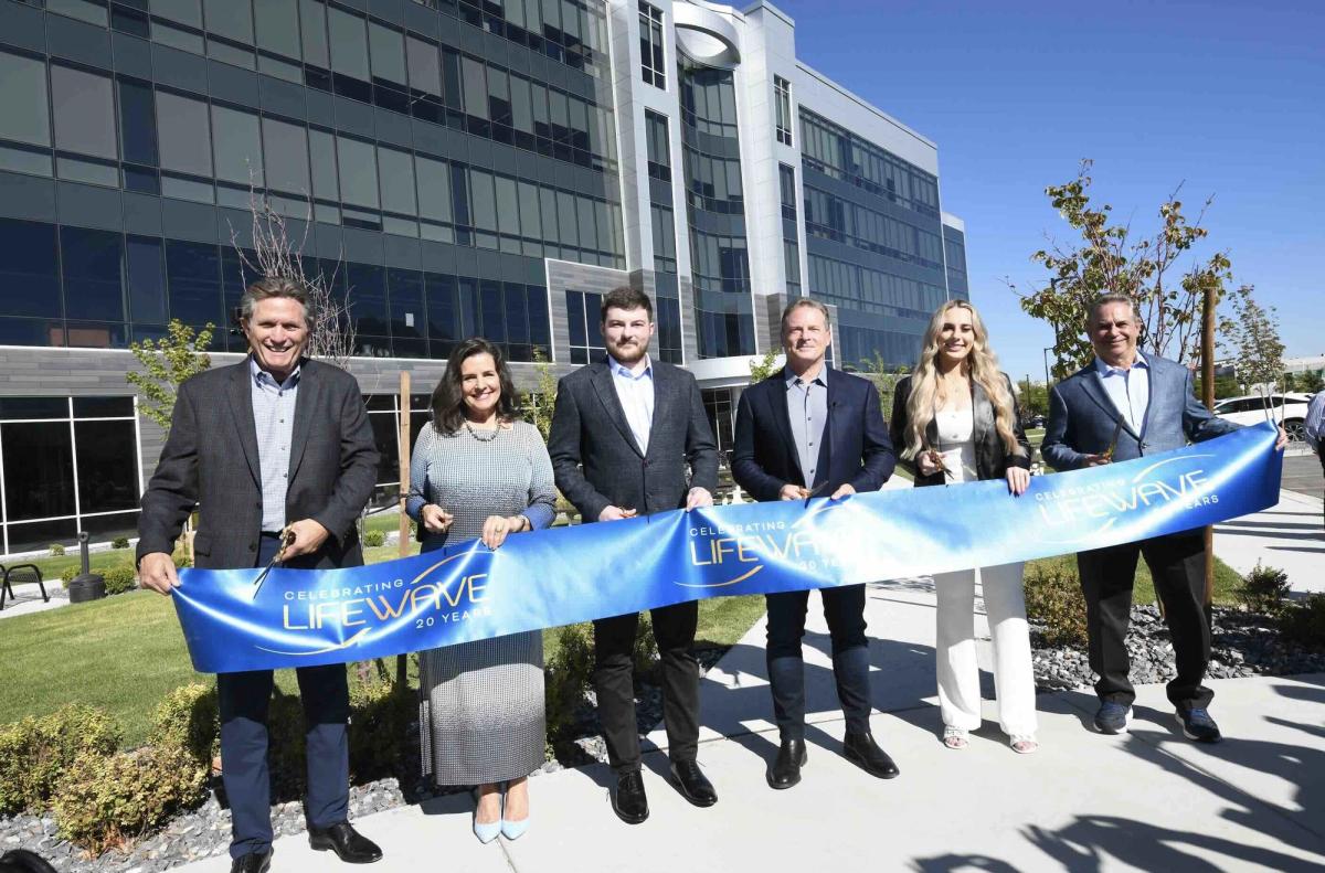 Ribbon cutting at LifeWave's new global headquarters in Draper, Utah
